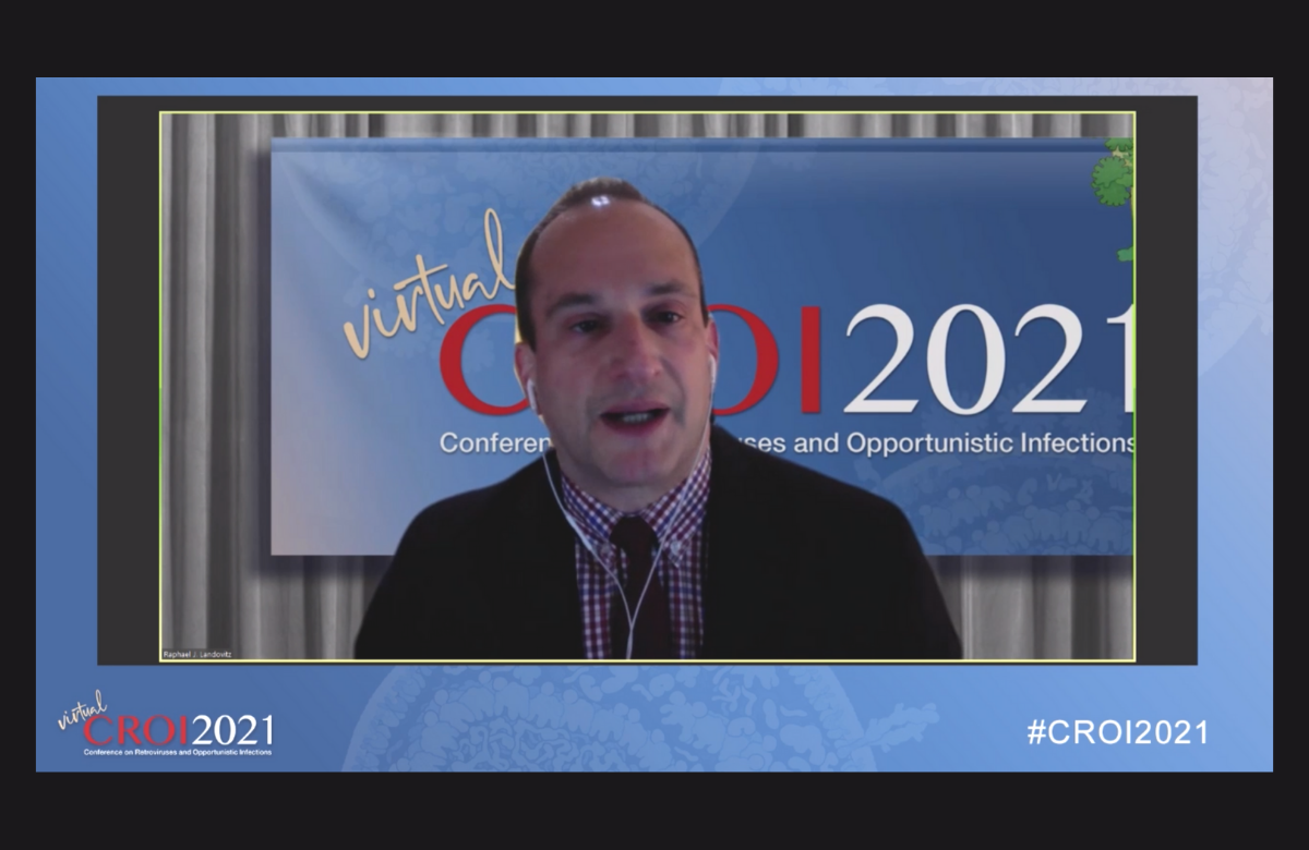 Professor Raphael Landovitz presenting to CROI 2021. 