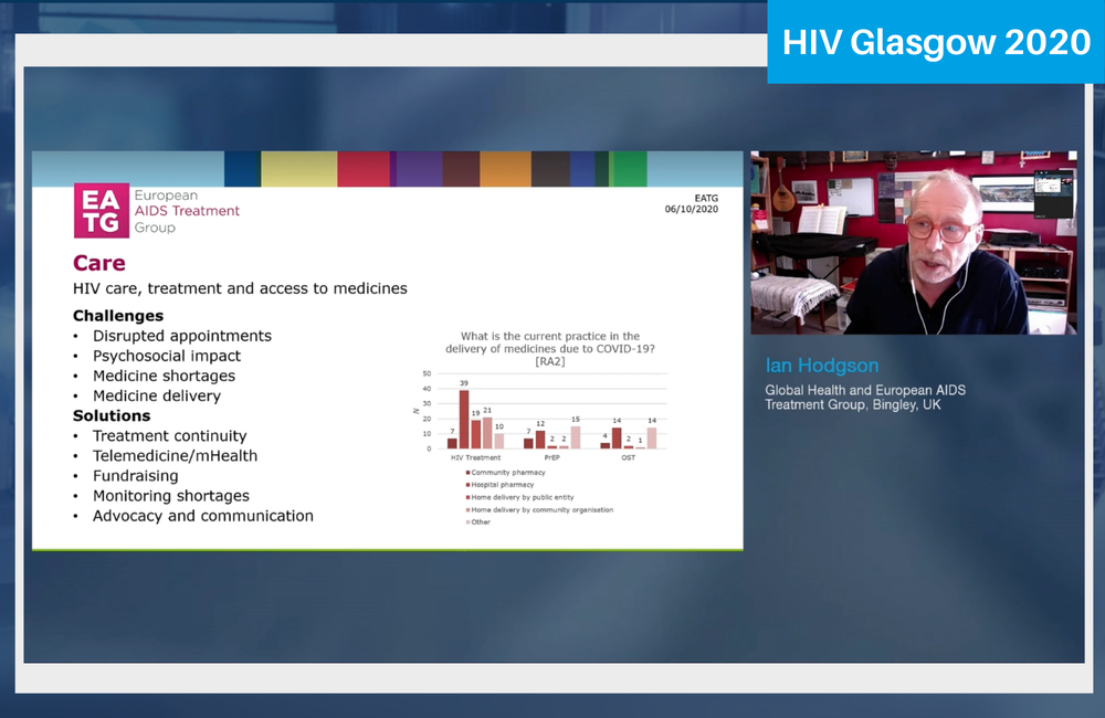 Ian Hodgson presenting to HIV Glasgow 2020.