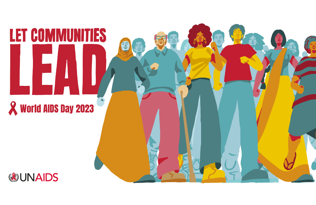 UNAIDS 'Let Communities Lead' graphic.