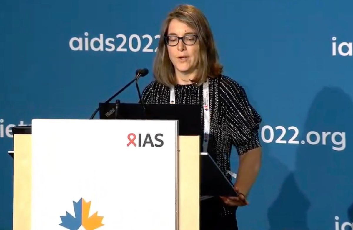 Dr Gesine Meyer-Rath na AIDS 2022.