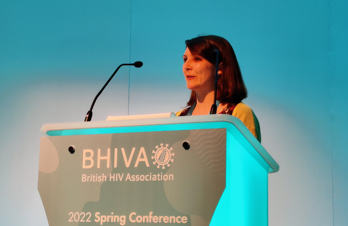 Dr Sara Croxford at BHIVA 2022. Image by Roger Pebody.
