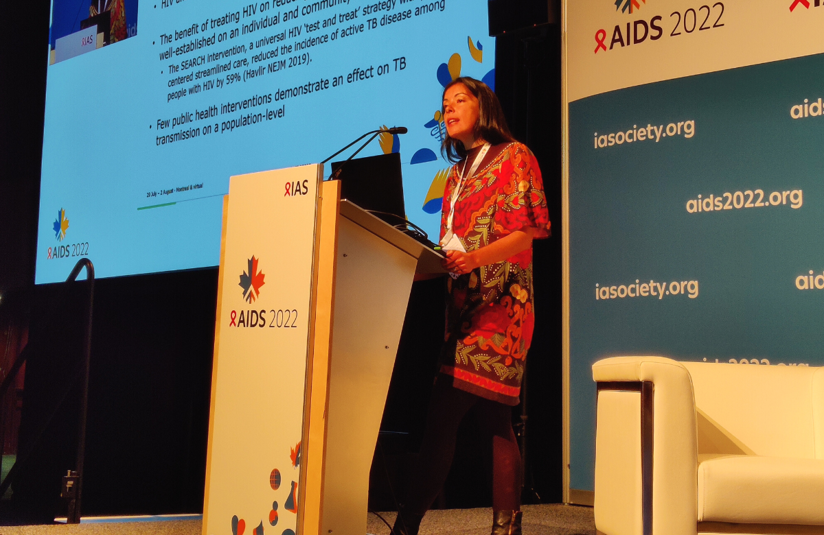 Dr Carina Marquez at AIDS 2022. Photo: Roger Pebody. 