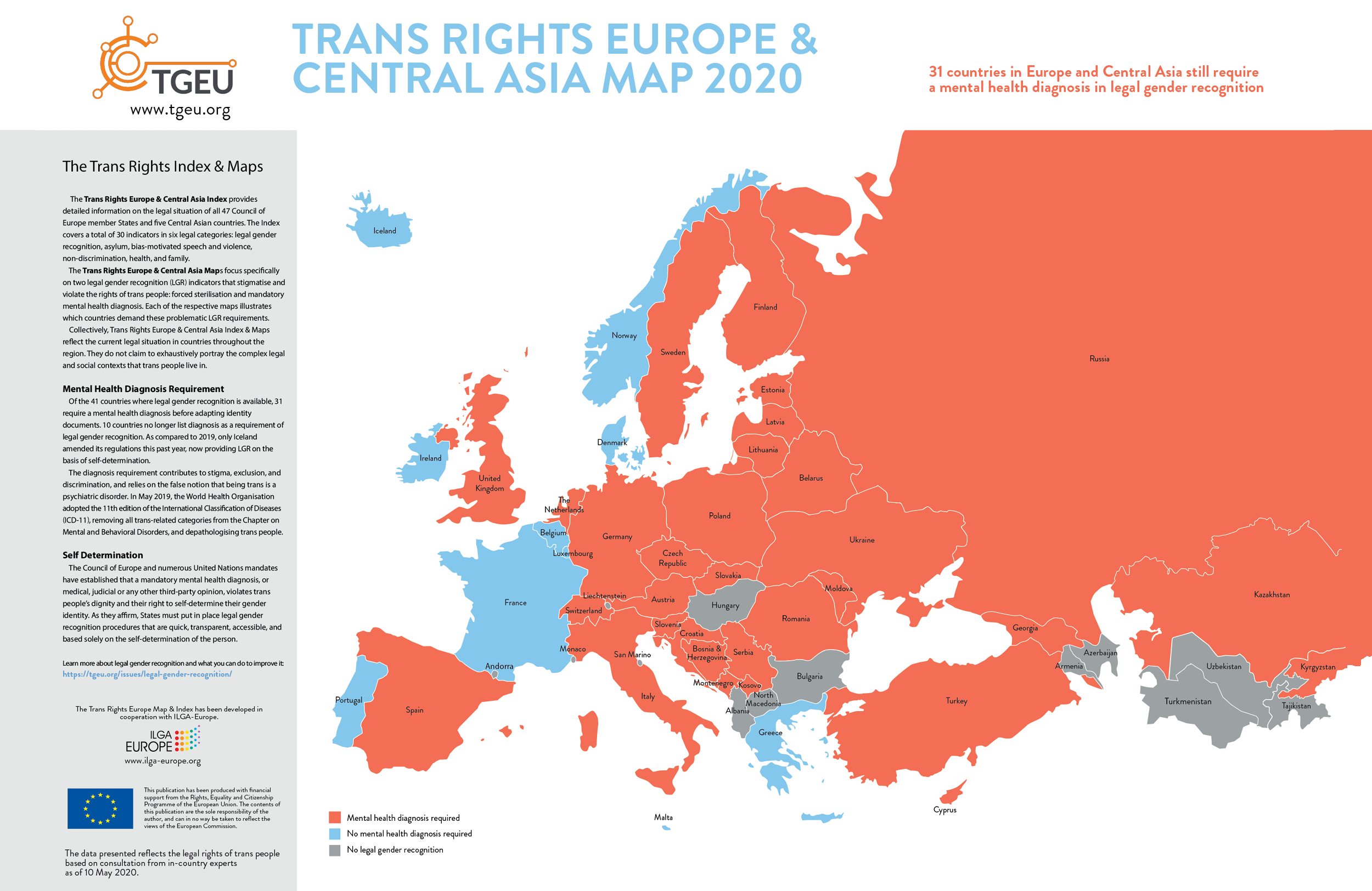 2020 Trans Rights Europe & Central Asia Map