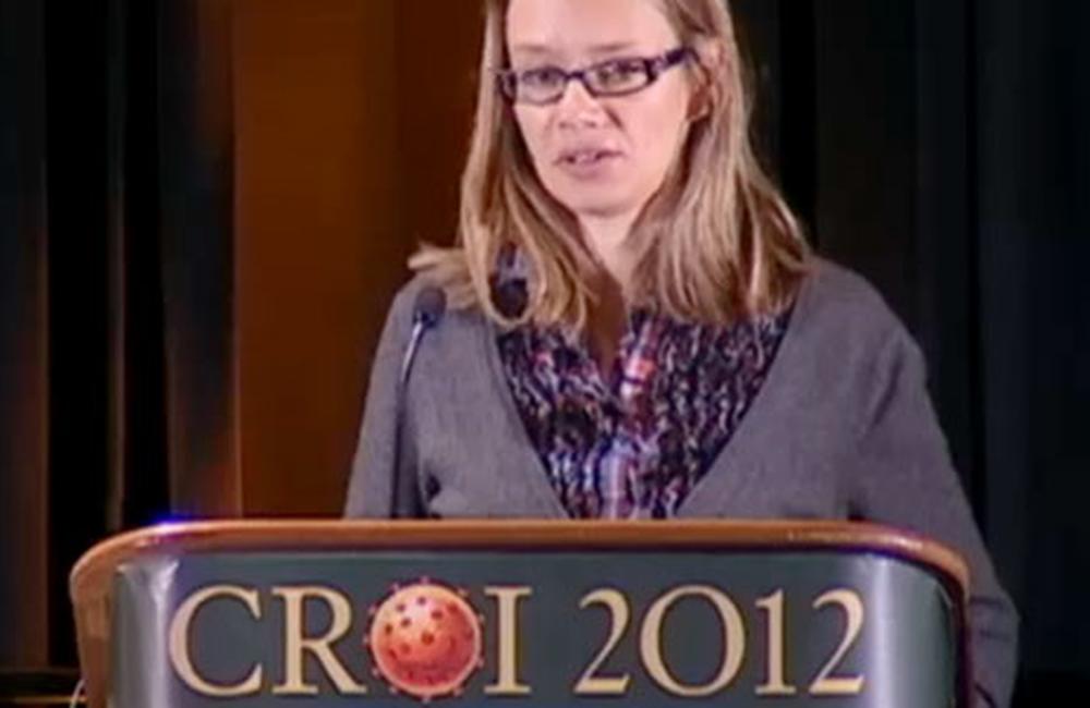 Sabrina Locatelli, presenting at CROI. (http://retroconference.org)