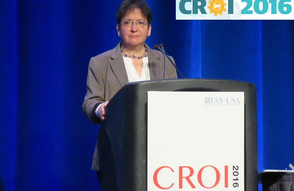 Sydney Rosen presenting at CROI 2016. Photo by Liz Highleyman, hivandhepatitis.com