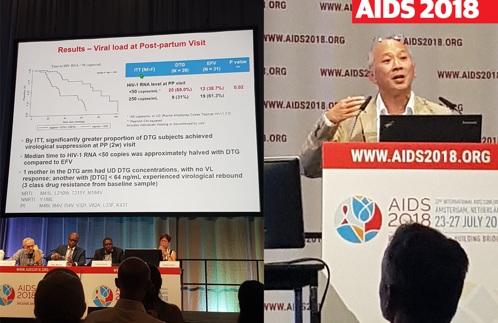 Saye Khoo at AIDS 2018. Image credit: @UoLDolphin2