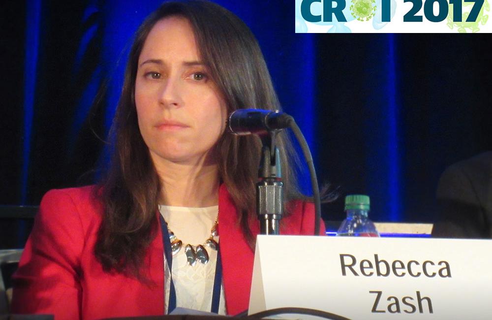 Rebecca Zash at CROI 2017. Photo by Liz Highleyman, hivandhepatitis.com