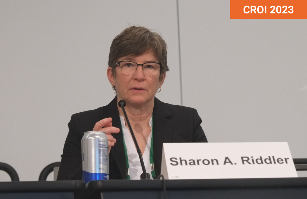 Dr Sharon Riddler at CROI 2023.