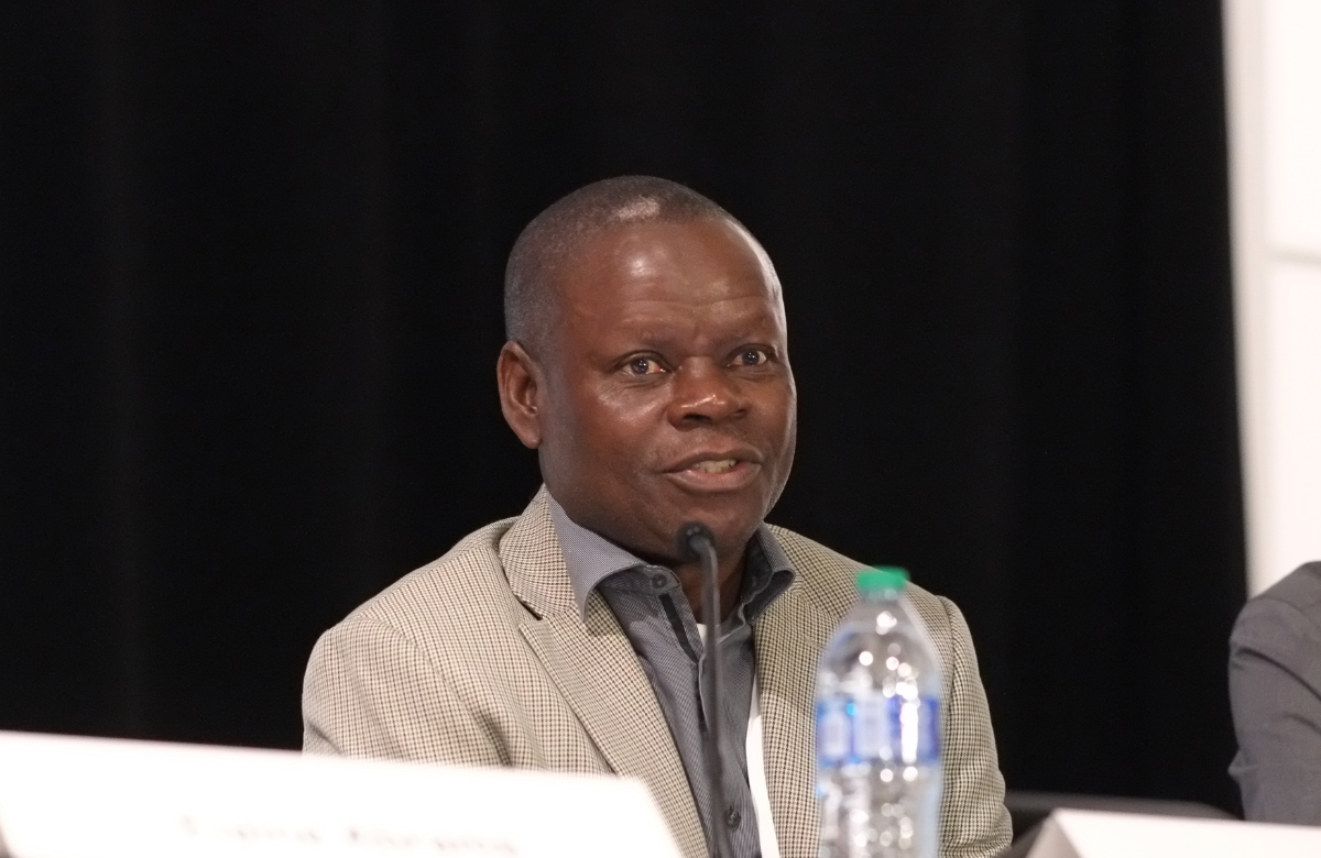 Dr George Bello at CROI 2024. Photo by Roger Pebody.