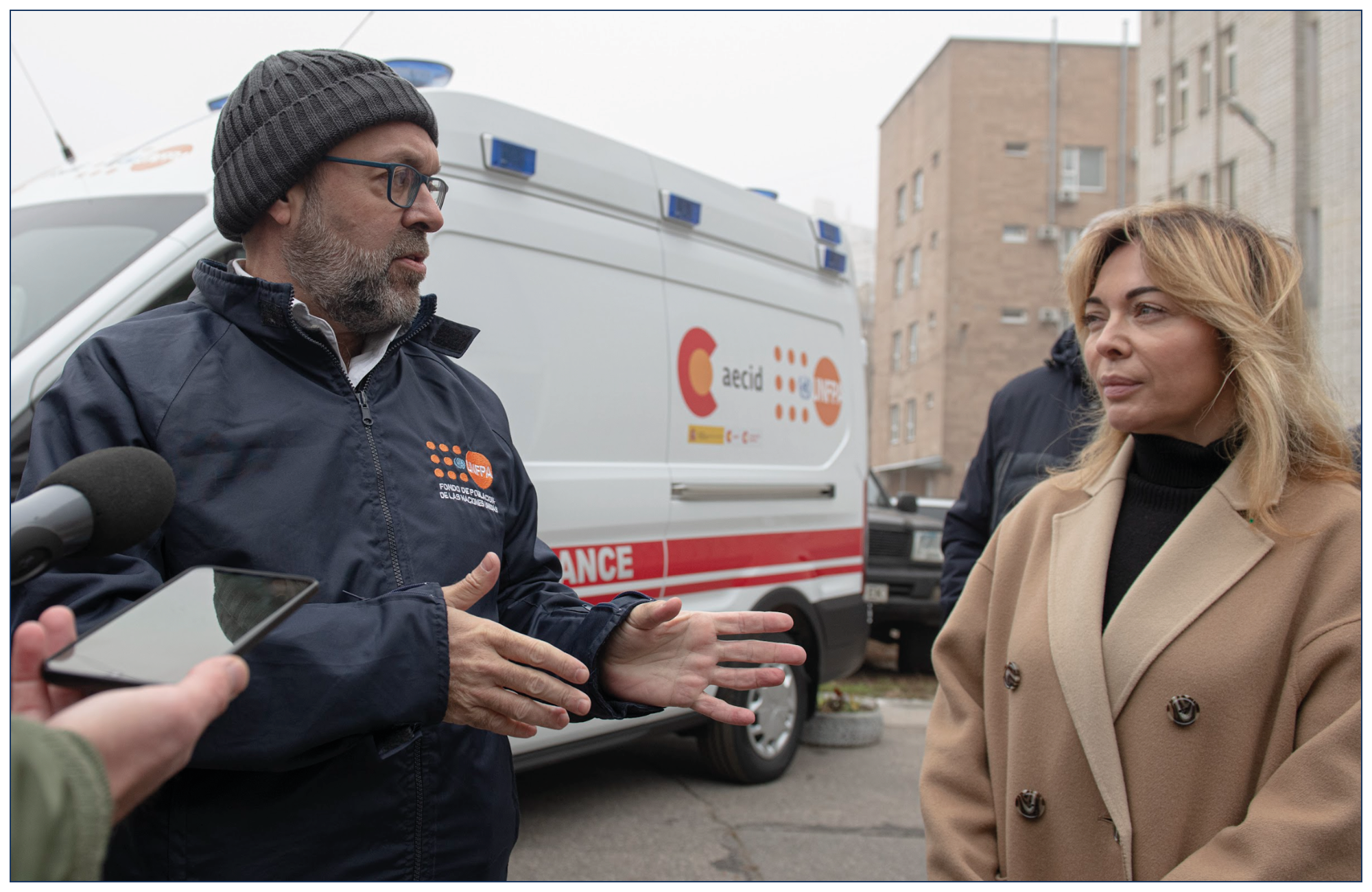 Jaime Nadal on mission in Kharkiv, November 2022. Image credit: UNFPA Ukraine