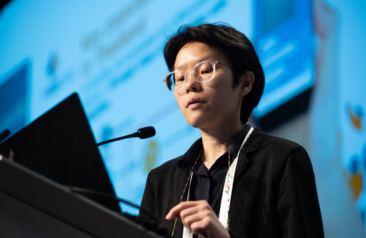 La doctora Narukjaporn Thammajaruk, en la AIDS 2022. Photo©Marcus Rose/IAS.