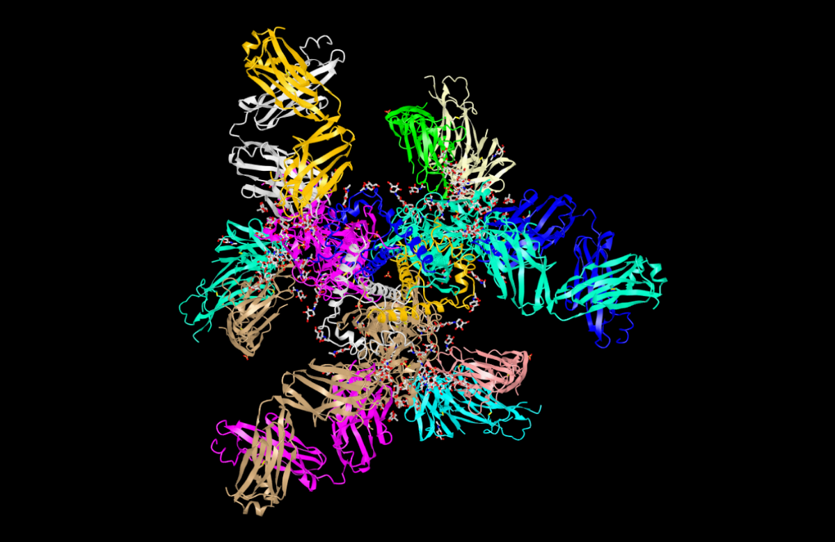 Molécula BG505 SOSIP del trímero de la envoltura del VIH.