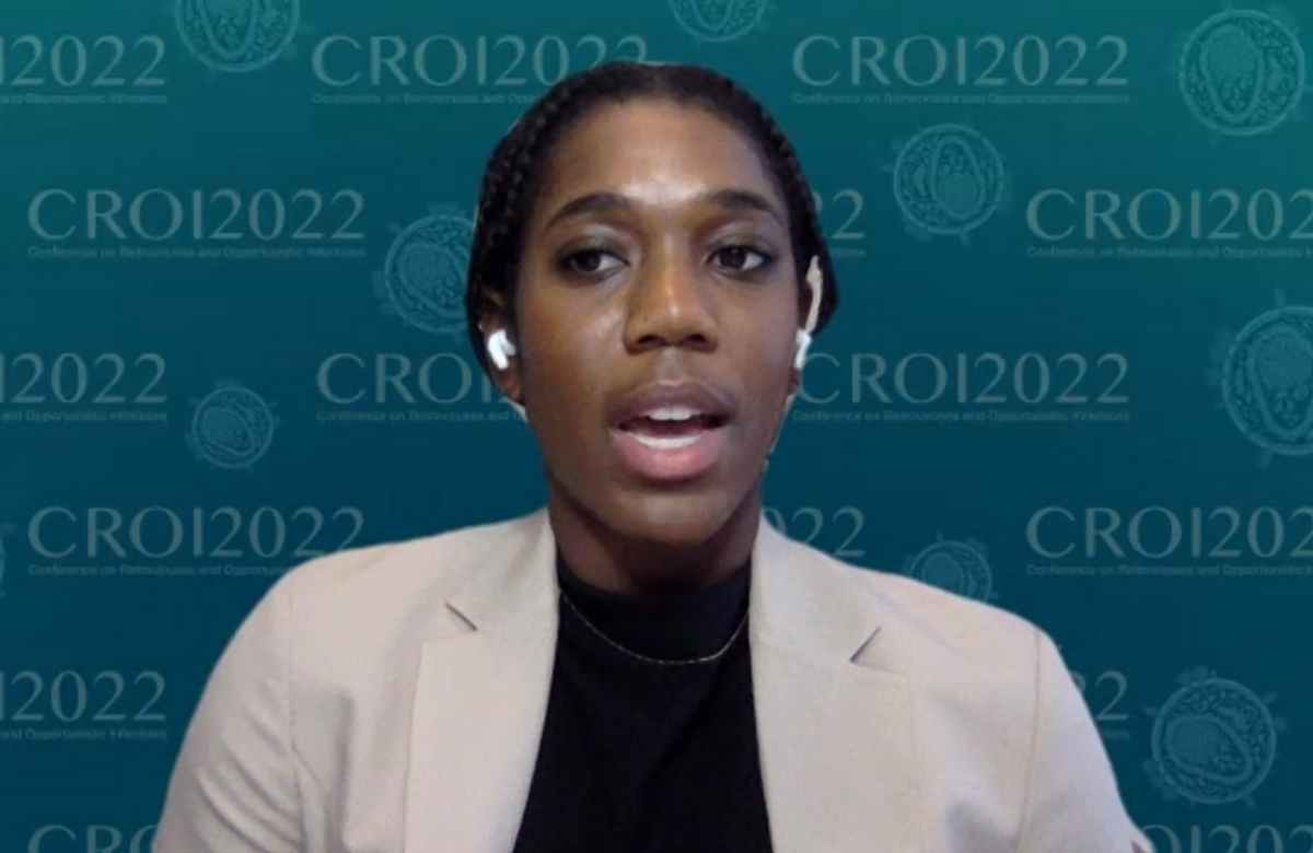 Maya Jackson-Gibson à la CROI 2022. 