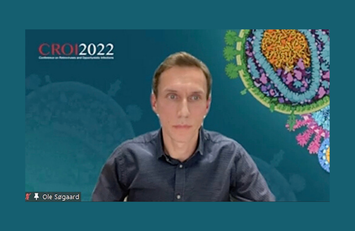 Dr Ole Schmeltz Søgaard at CROI 2022.