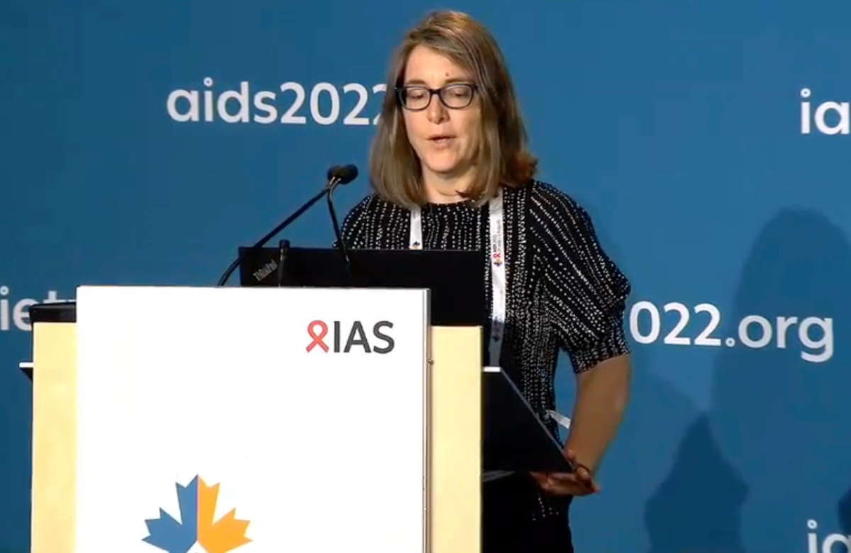 Dr Gesine Meyer-Rath at AIDS 2022. 