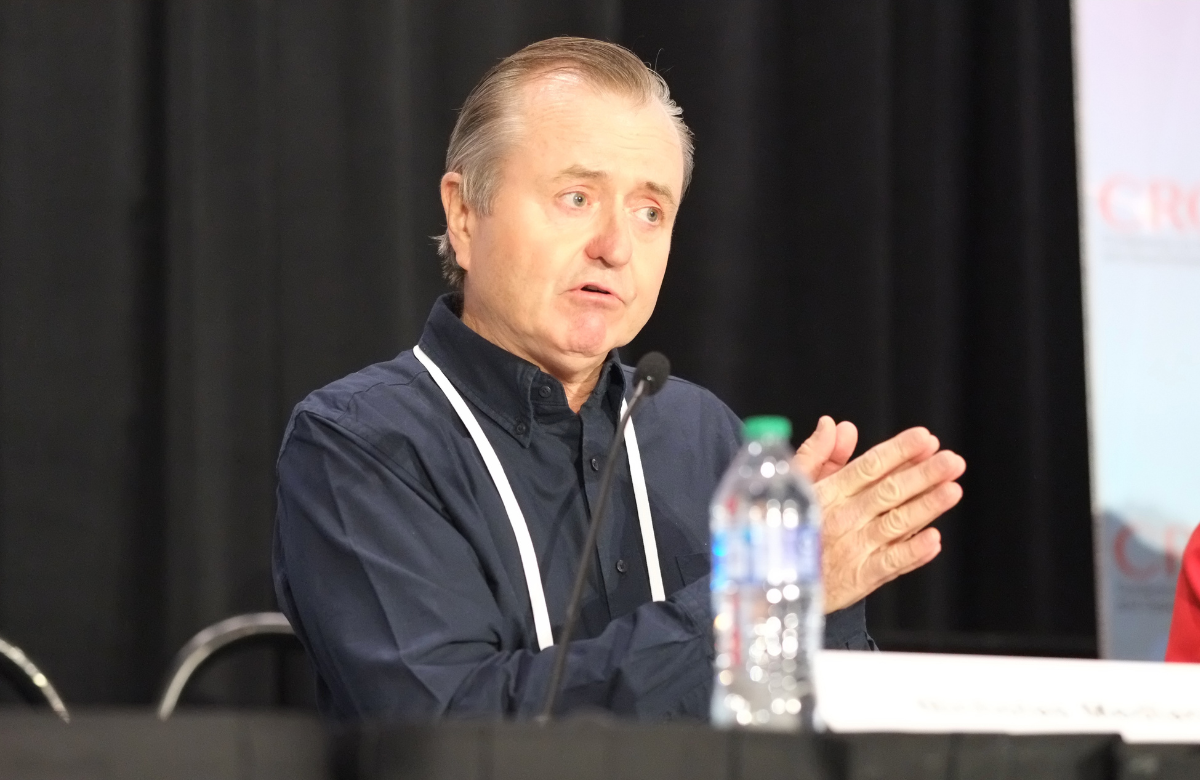 Dr Nicholas Medland at CROI 2024. Photo by Roger Pebody.