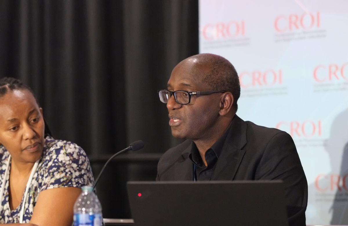 Dr Moses Kamya at CROI 2024. Photo by Roger Pebody.