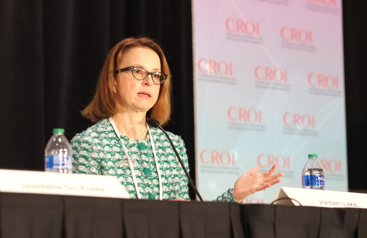 Dr Jordan Lake at CROI 2024. Photo by Roger Pebody.