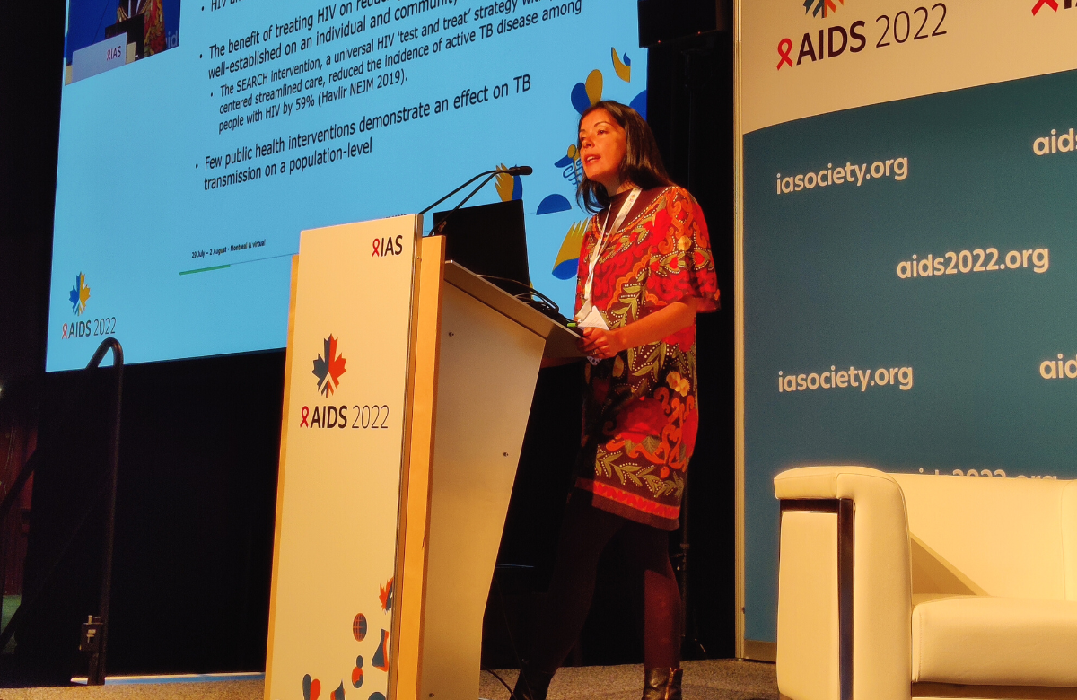 Dr Carina Marquez à AIDS 2022. Photo: Roger Pebody