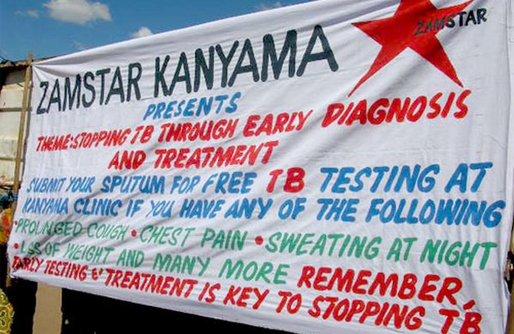 Community sputum collection point in Zambia. (Image: www.zambart.org)