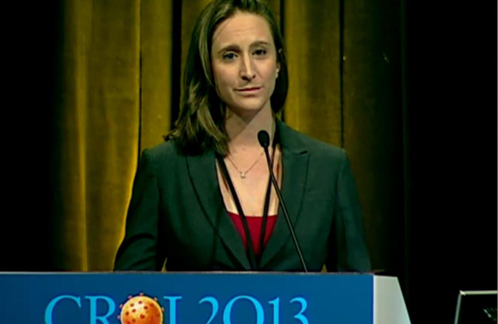 Dr Chelsea Polis of USAID presenting at CROI 2013.