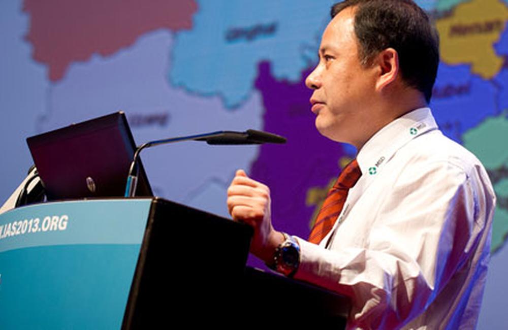Dr Fujie Zhang of the National Center for AIDS/STD Prevention and Control (NCAIDS) presenting at IAS 2013. Photo ©International AIDS Society/Marcus Rose/Workers' Photos.