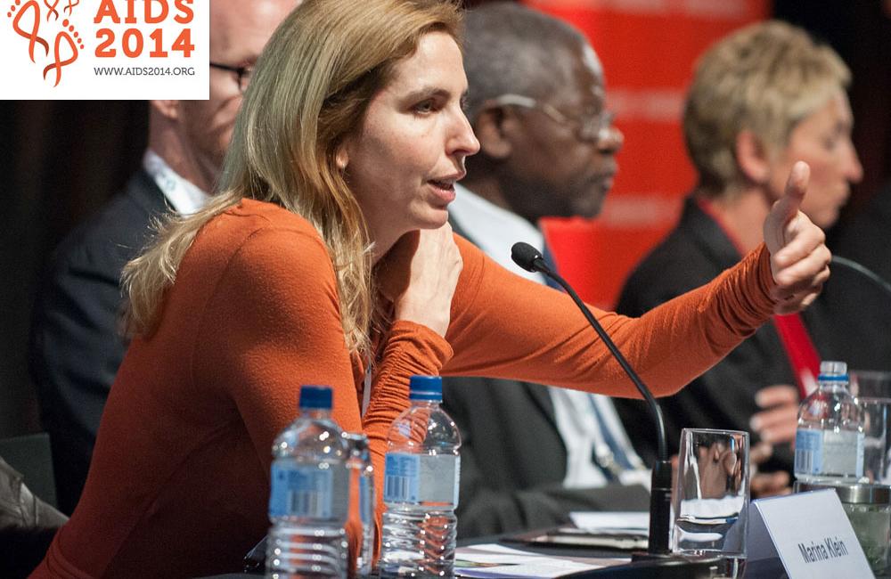 Marina Klein, of McGill University in Montreal, speaking at AIDS 2014. Photo: International AIDS Society/Steve Forrest.