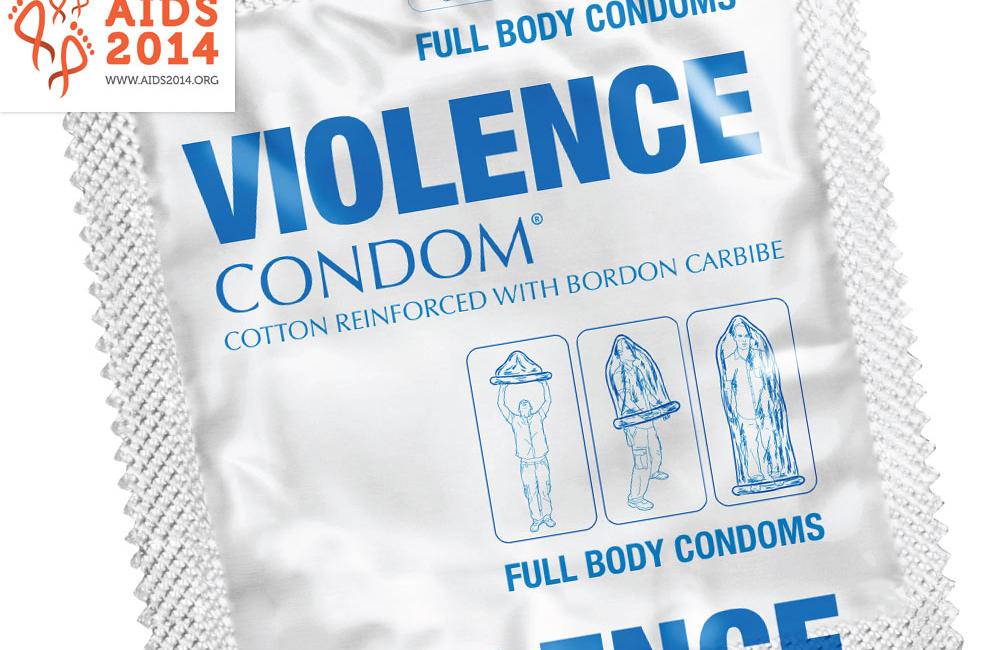 Violence condom from the presentation by Laurindo Garcia. 