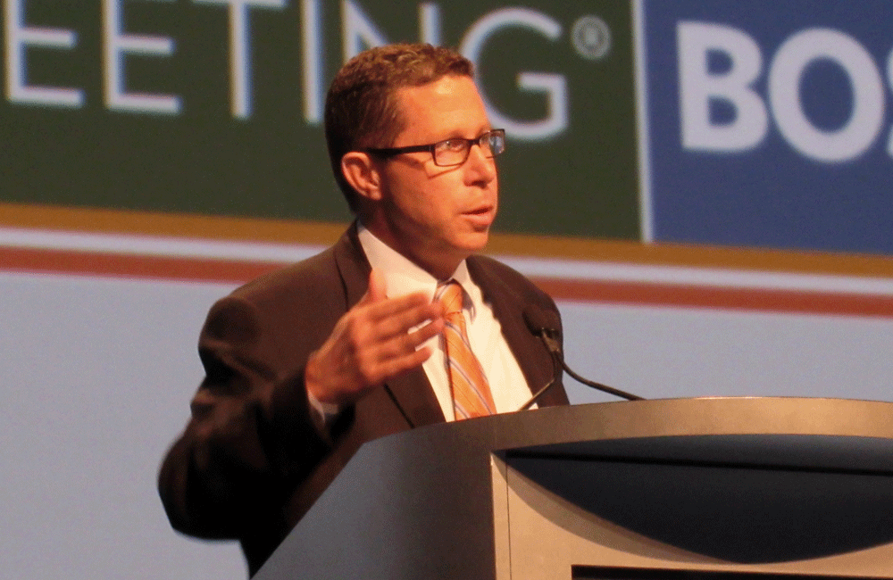 David Nelson, speaking at the American Association for the Study of Liver Diseases (AASLD) Liver Meeting. Photo by Liz Highleyman, hivandhepatitis.com.