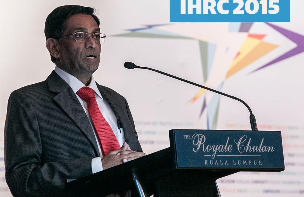 Dr S. Subramaniam, Malaysian Minister of Health, at IHRC 2015. Photograph © 2015 Ahmad Yusni/Harm Reduction International.