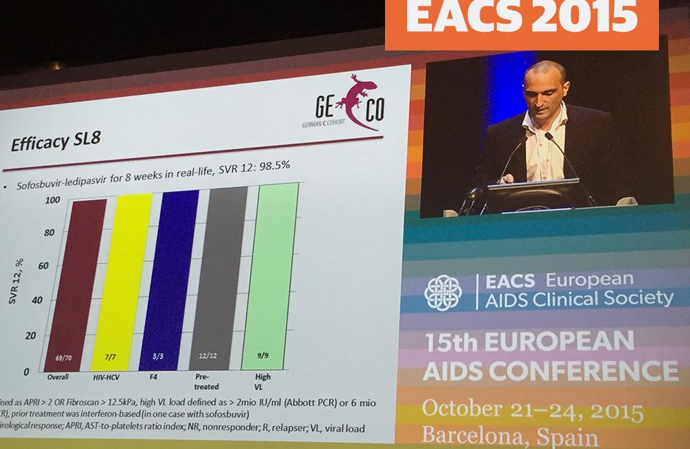 Patrick Ingiliz, presenting at EACS 2015. Photo by Liz Highleyman, hivandhepatitis.com