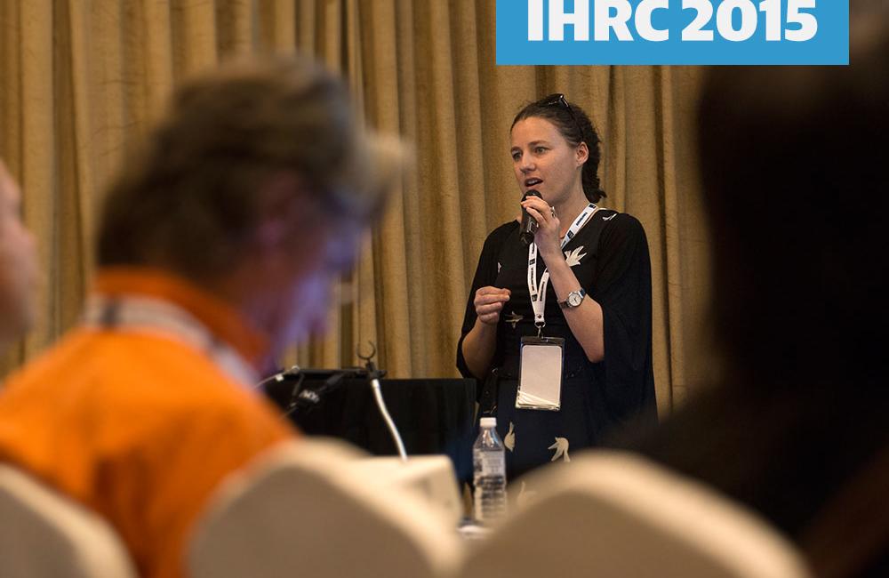 Dr Angella Duvnjak at IHRC 2015. Photograph © 2015 Ahmad Yusni/Harm Reduction International.