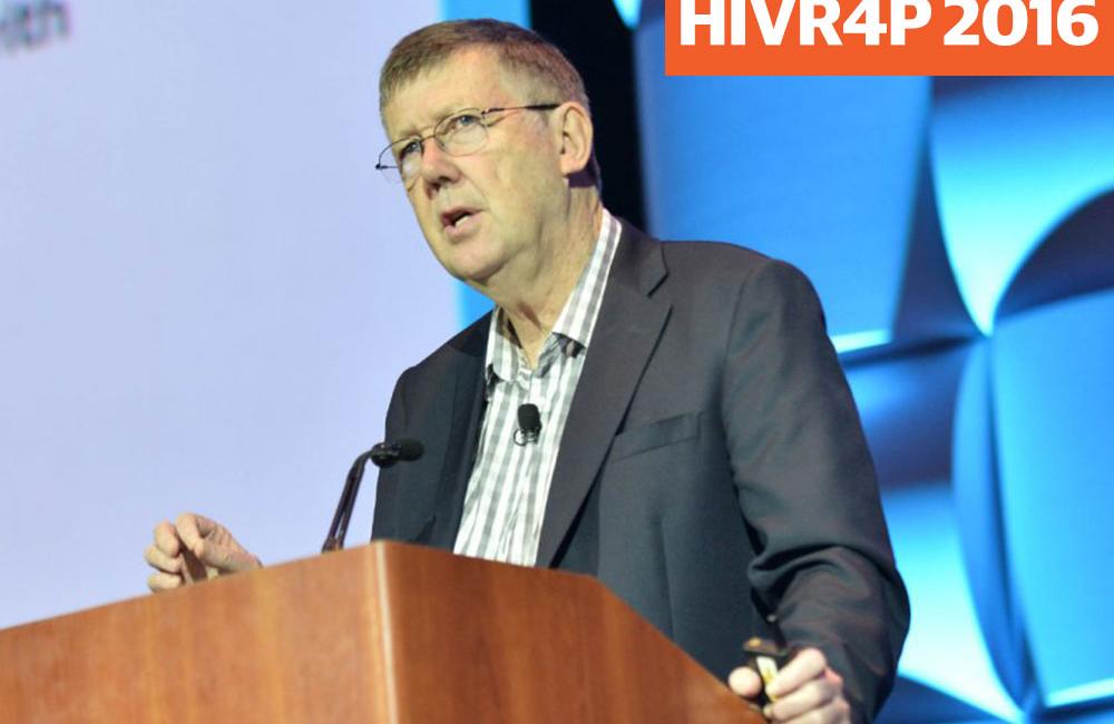 Dennis Burton presenting at HIVR4P. Image credit: http://hivr4p.org
