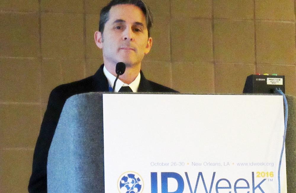 Mark Freedman at IDWeek 2016. Photo by Liz Highleyman, hivandhepatitis.com