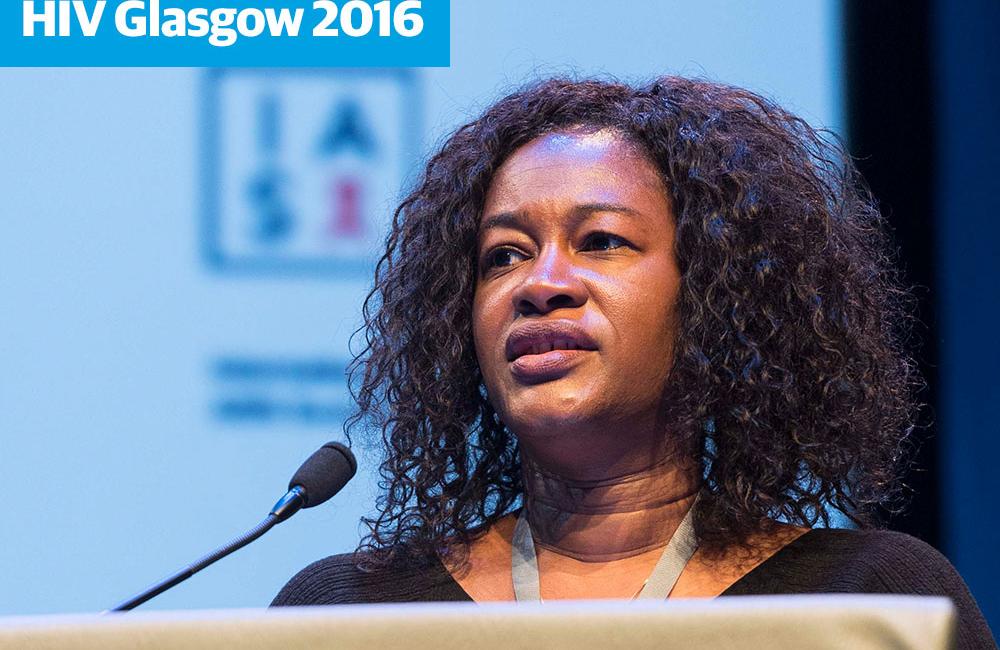 Nneka Nwokolo speaking at HIV Glasgow. Image credit: HIV Drug Therapy Glasgow 2016
