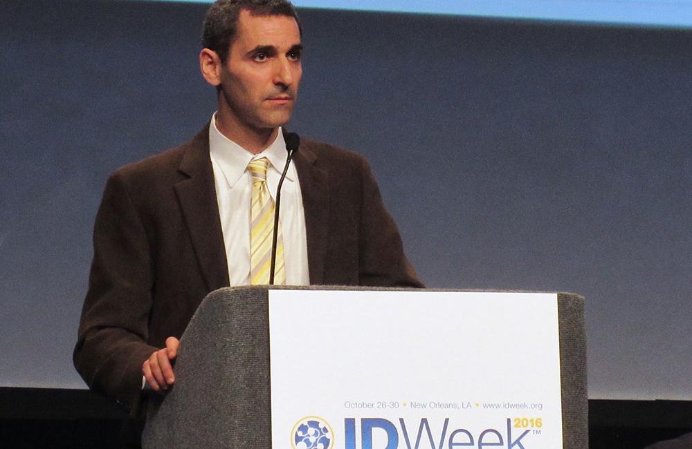 Douglas Krakower at IDWeek 2016. Photo by Liz Highleyman, hivandhepatitis.com