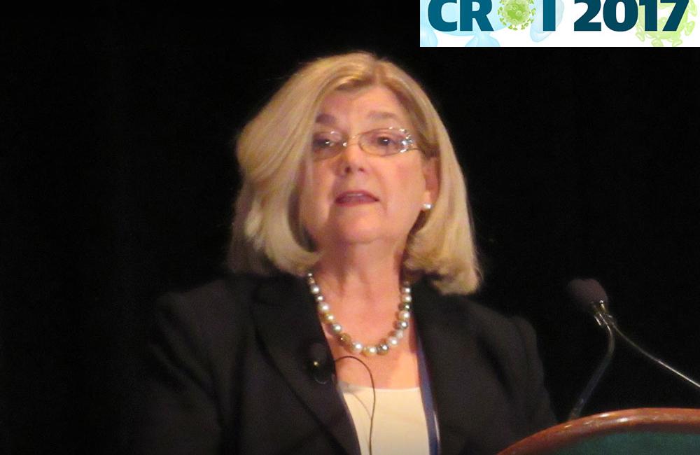 Kathleen Squires at CROI 2017. Photo by Liz Highleyman, hivandhepatitis.com