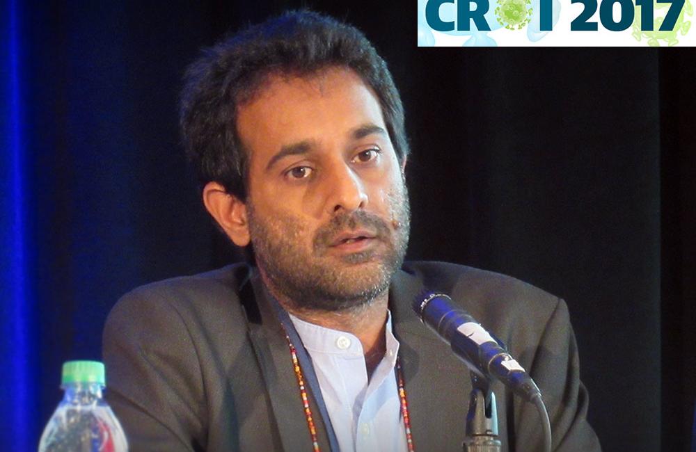 Ilesh Jani at CROI 2017. Photo by Liz Highleyman, hivandhepatitis.com