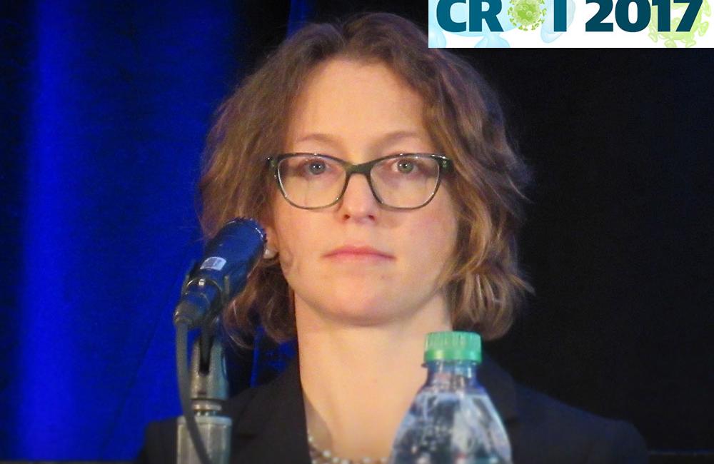Sharon Greene at CROI 2017. Photo by Liz Highleyman, hivandhepatitis.com