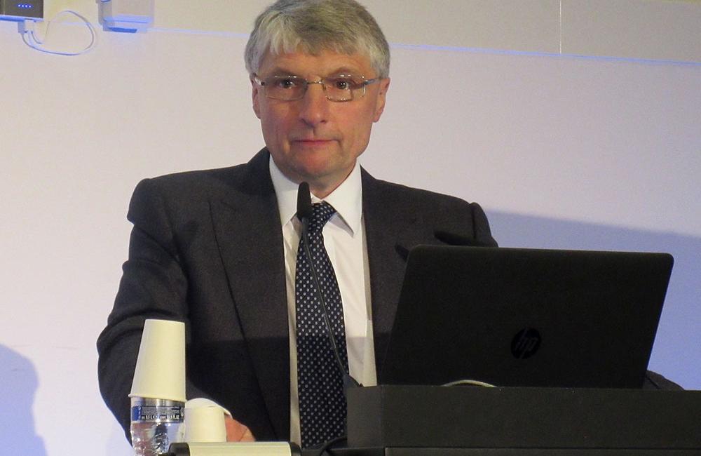 Graham Foster at the International Liver Congress 2017. Photo by Liz Highleyman, hivandhepatitis.com