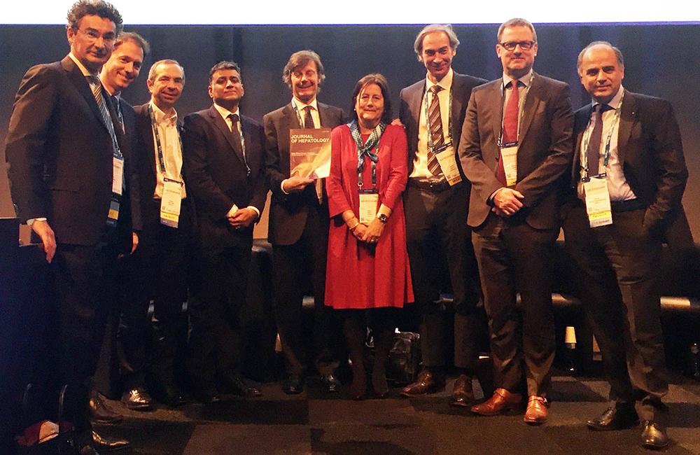 EASL guidelines panel at the International Liver Congress 2017. Photo by Liz Highleyman, hivandhepatitis.com
