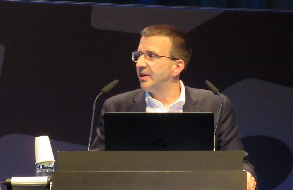 Xavier Forns at the International Liver Congress 2017. Photo by Liz Highleyman, hivandhepatitis.com