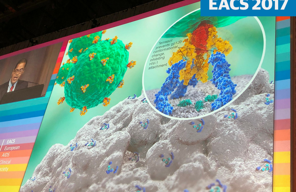 Fostemsavir presentation by Max Lataillade at EACS 2017. Image credit: @chloe_orkin