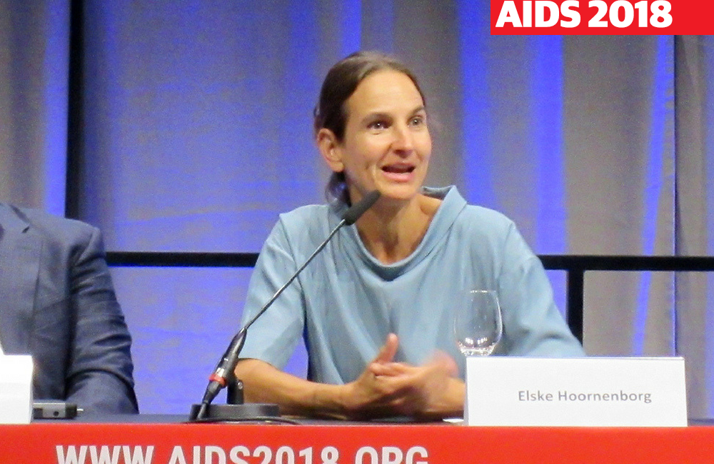 Elske Hoornenborg at AIDS 2018. Photo by Liz Highleyman.