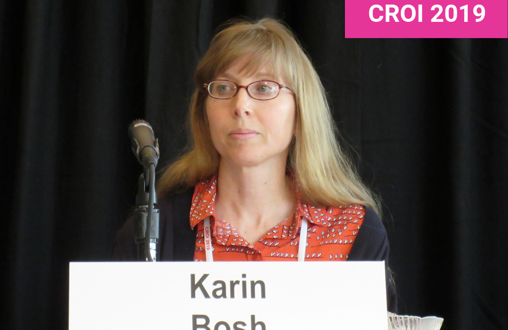 Karin Bosh at CROI 2019. Photo by Liz Highleyman.