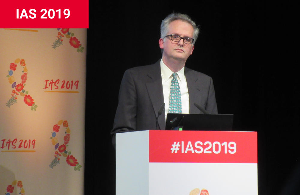 Randolph Matthews at IAS 2019. Photo by Liz Highleyman.