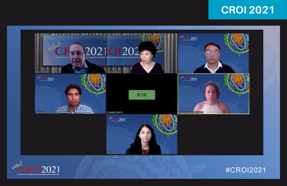 Dr Cristina Rodriguez-Hart presenting at CROI 2021.