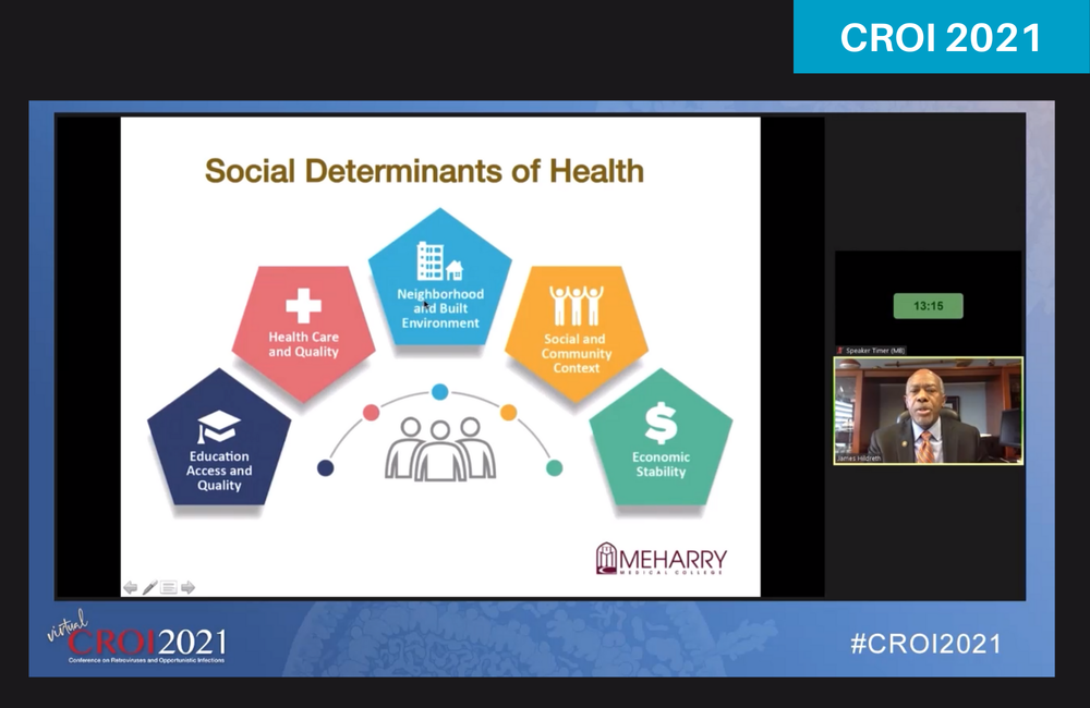 Professor James Hildreth presenting to CROI 2021. Professor James Hildreth presenting to CROI 2021.