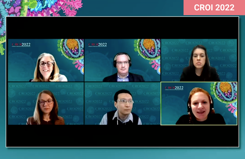 Dr Jessica Doctor (bottom right) at CROI 2022.