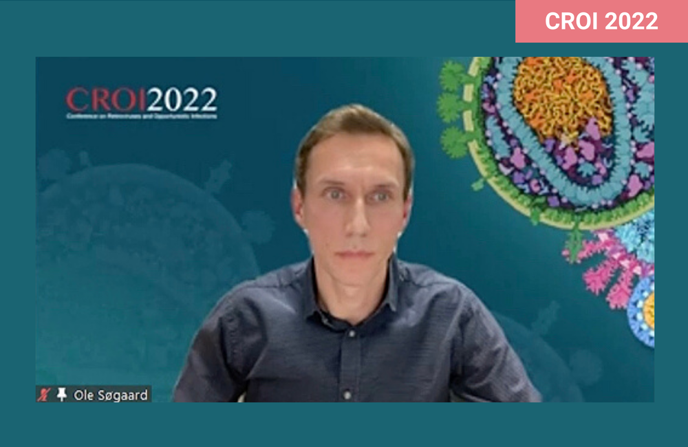 Dr Ole Schmeltz Søgaard at CROI 2022. Dr Ole Schmeltz Søgaard at CROI 2022.